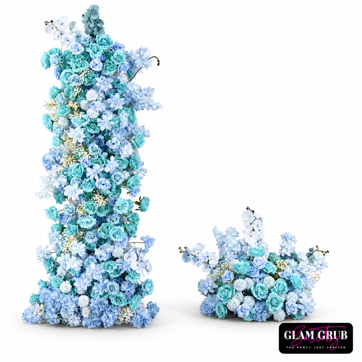 Aqua Élan Garden Floral Duo rental by Glam Grub Society