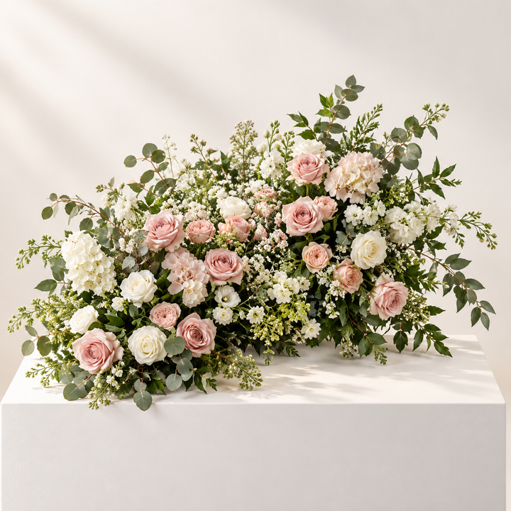 Blush Garden floral centerpiece rental
