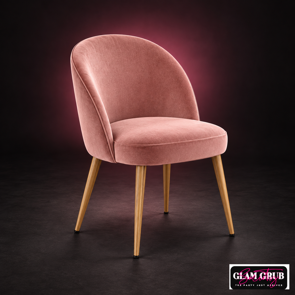 The Blush Society Velvet Dining Chair