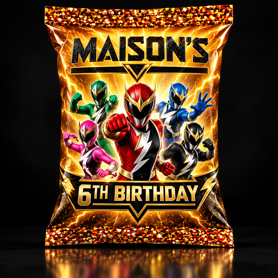Ranger Power custom chip bag digital design