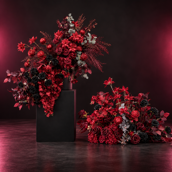 Noir Merlot large and floor floral rental set