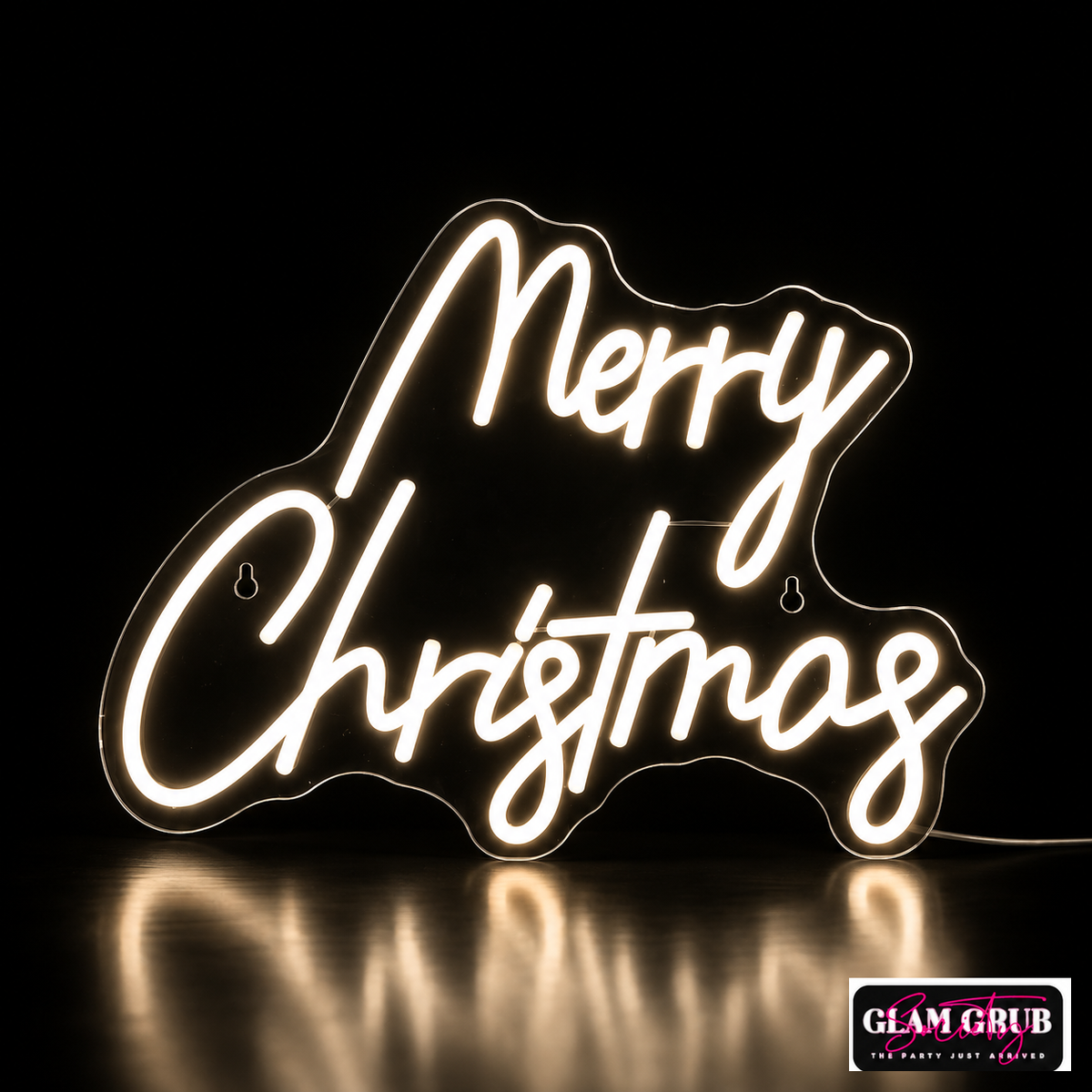 The Winter Script Merry Christmas Neon