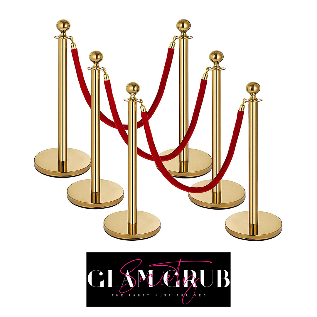 Red Stanchion Pole Rental