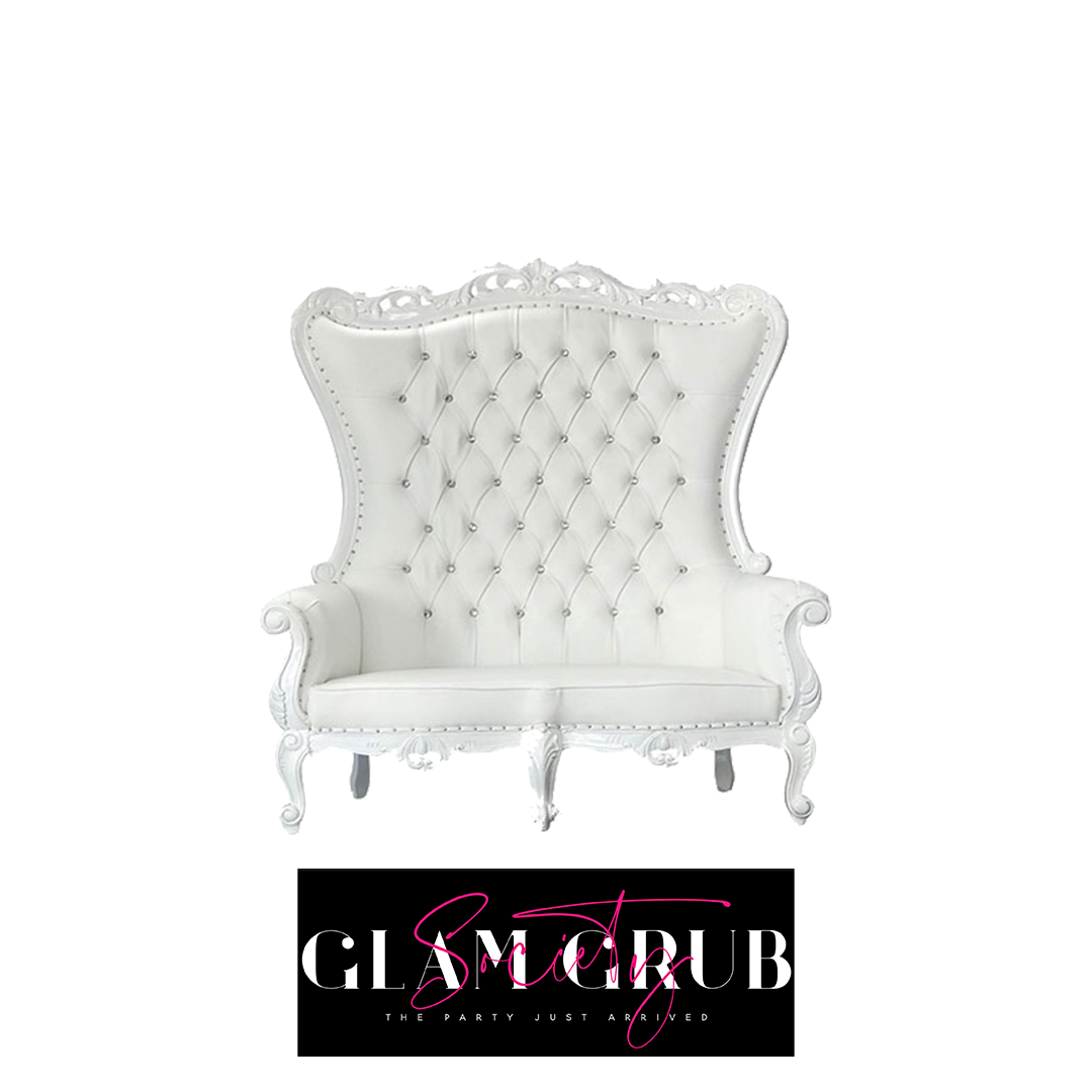 White Double Throne Chair Rental